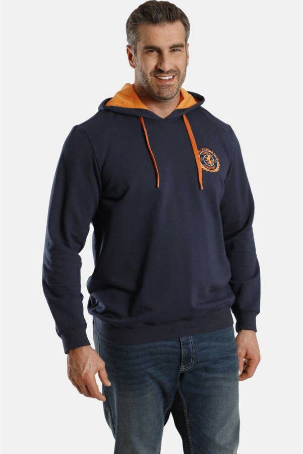Charles Colby hoodie Plus Size EARL TOD met printopdruk donkerblauw - Foto 2