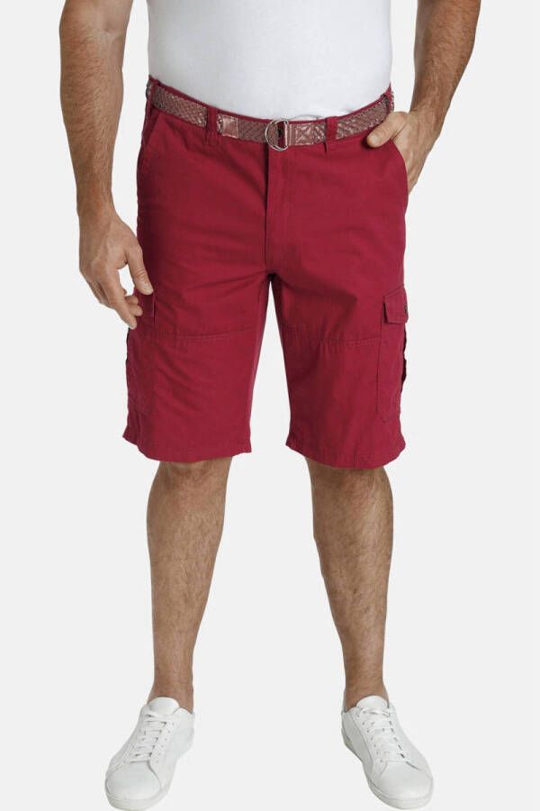 Charles Colby loose fit cargo short BARON KIANU Plus Size rood