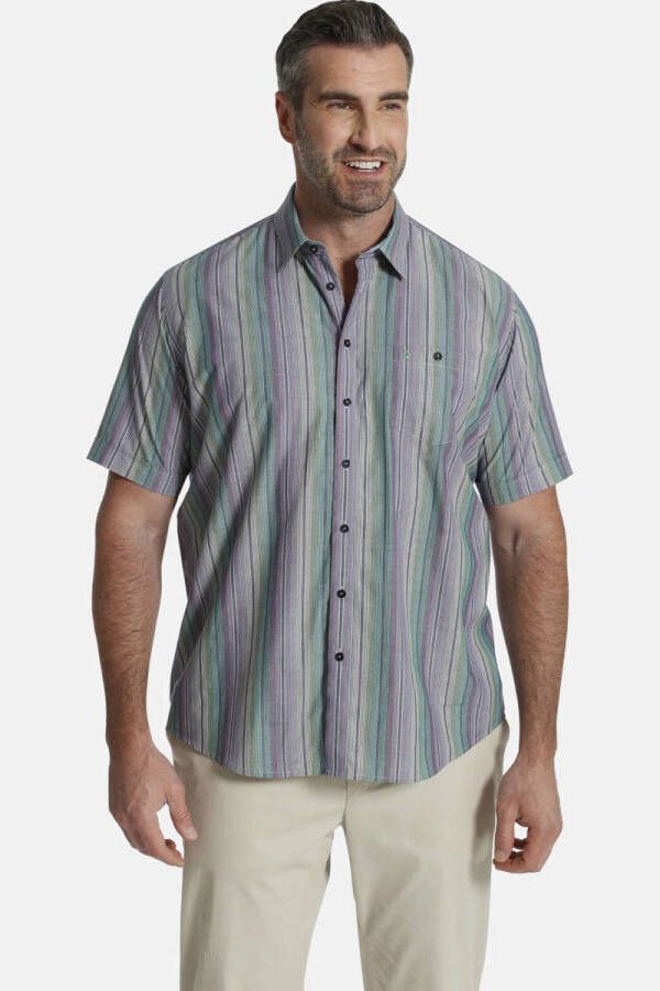 Charles Colby Overhemd met korte mouwen DUKE OSMOND Vrijetijdsoverhemd in een streep look