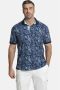 Charles Colby loose fit polo EARL SUITBERT Plus Size met paisleyprint blauw - Thumbnail 1