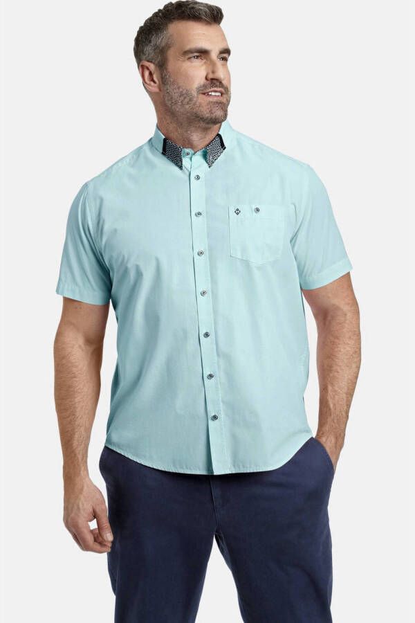 Charles Colby oversized overhemd DUKE GRAYSON Plus Size blauw