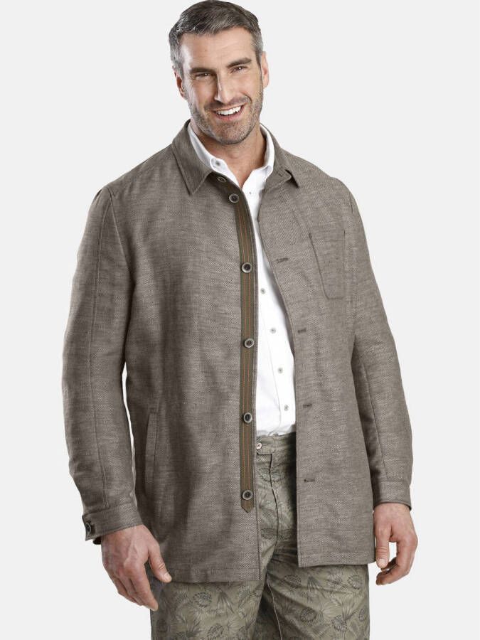 Charles Colby loose fit overshirt SIR EDUARD Plus Size bruin