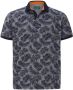 Charles Colby oversized polo EARL ANGUS Plus Size met all over print blauw - Thumbnail 1