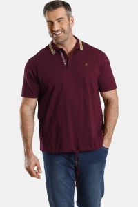 Charles Colby oversized polo EARL FINLEYS Plus Size donkerrood