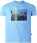 Charles Colby oversized T-shirt EARL CAYSE Plus Size met printopdruk blauw - Thumbnail 1