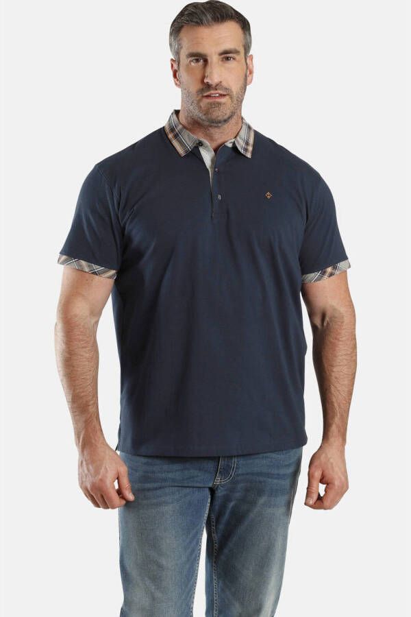 Charles Colby polo EARL RUVENS Plus Size donkerblauw
