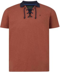 Charles Colby regular fit polo EARL BRICKSON Plus Size donker oranje