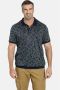 Charles Colby regular fit polo EARL MENNETH Plus Size met all over print donkerblauw - Thumbnail 1