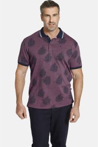 Charles Colby regular fit polo EARL NEELS Plus Size met all over print oudroze