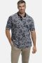 Charles Colby regular fit polo EARL PADRAIG Plus Size met all over print donkerblauw - Thumbnail 1