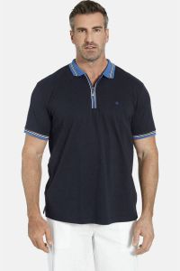 Charles Colby regular fit polo EARL PAT Plus Size zwart