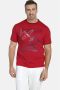 Charles Colby regular fit T-shirt EARL DILLONS Plus Size met printopdruk rood - Thumbnail 1