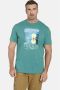 Charles Colby regular fit T-shirt EARL HYLMER Plus Size met printopdruk groen - Thumbnail 1