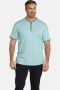 Charles Colby regular fit T-shirt EARL WINNIFRED Plus Size met contrastbies turquoise - Thumbnail 1
