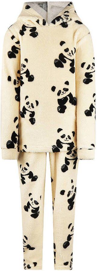 Charlie Choe pyjama ecru zwart Meisjes Polyester Capuchon All over print - Foto 2