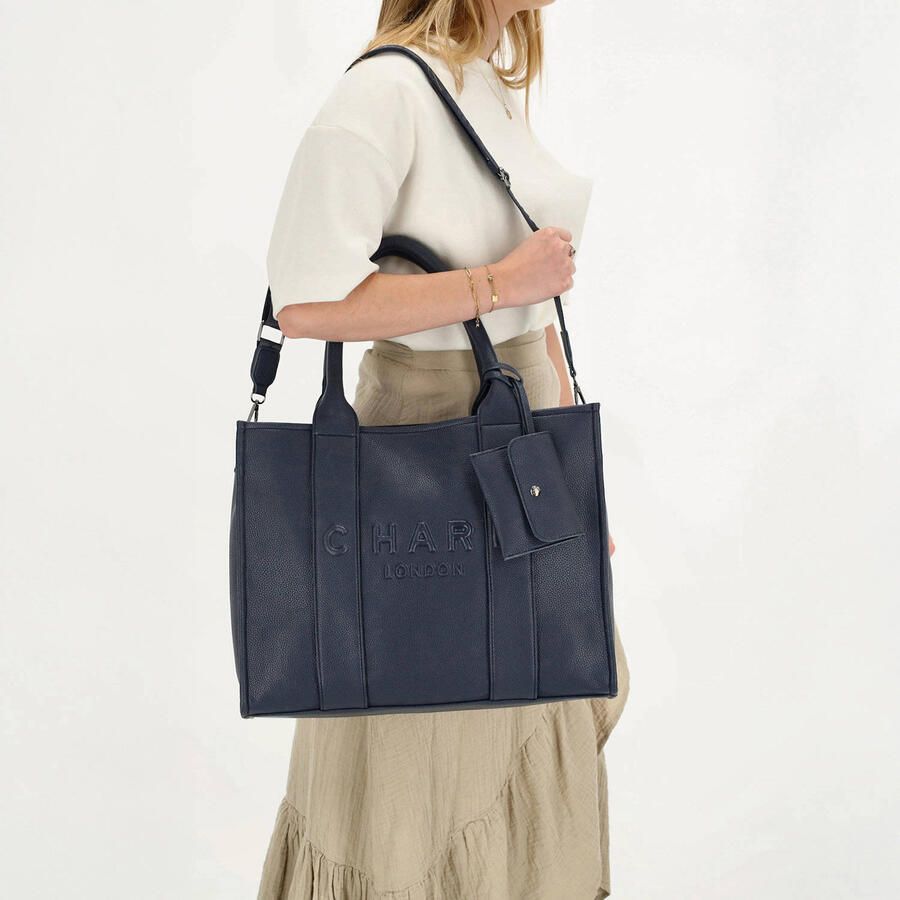 Charm London shopper Bond donkerblauw