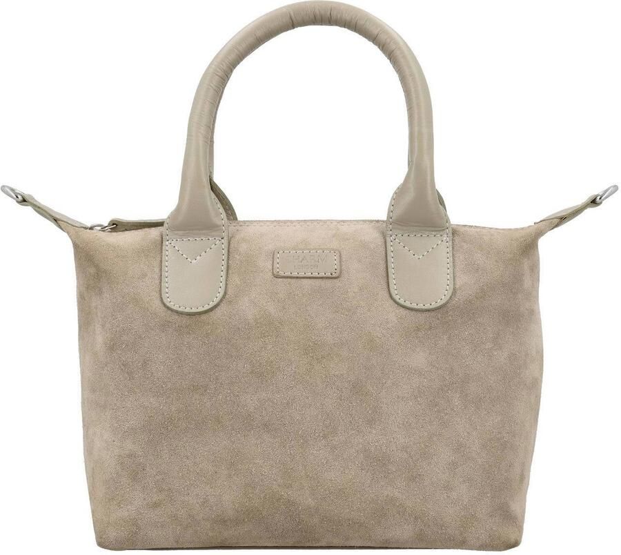 Charm London leren mini shopper Buckingham Royale zand