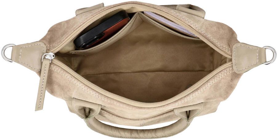 Charm London leren mini shopper Buckingham Royale zand - Foto 2