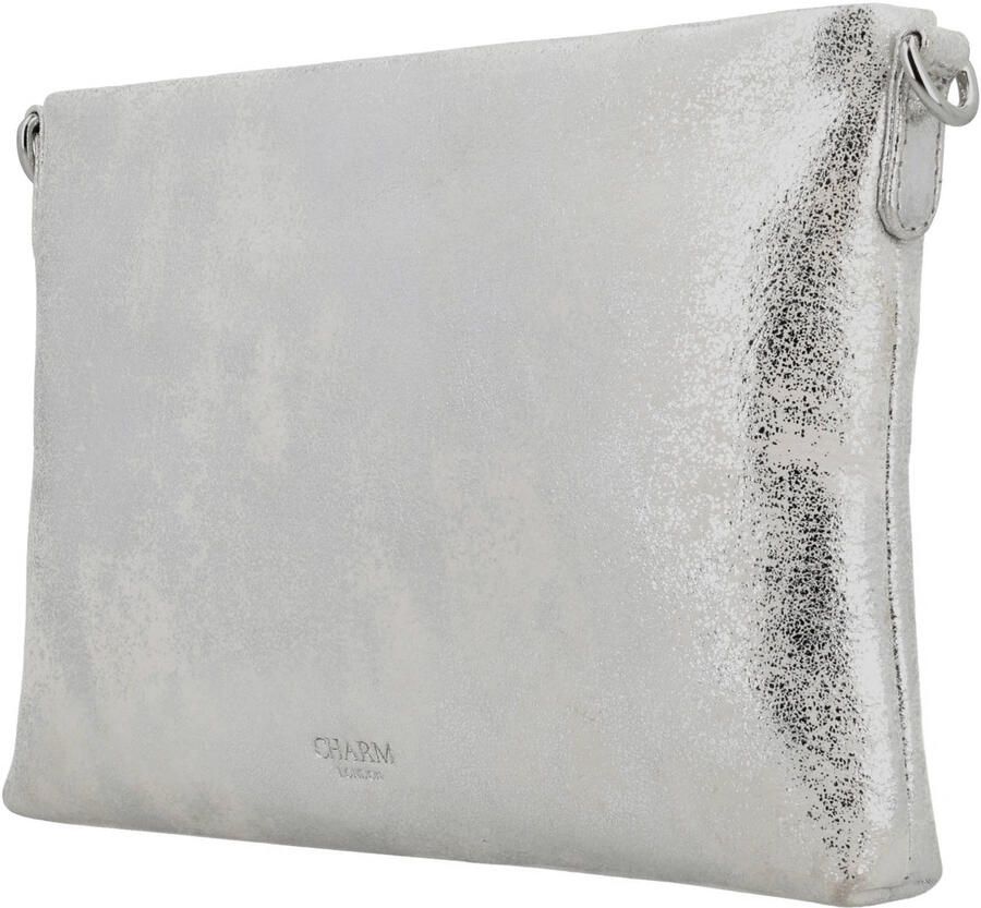 Charm London leren crossbody tas South Hill zilverkleurig - Foto 2