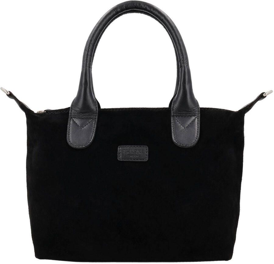 Charm London leren mini shopper Buckingham Royale zwart