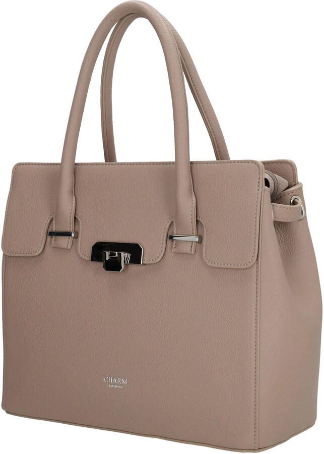 Charm London handtas Soho taupe - Foto 3