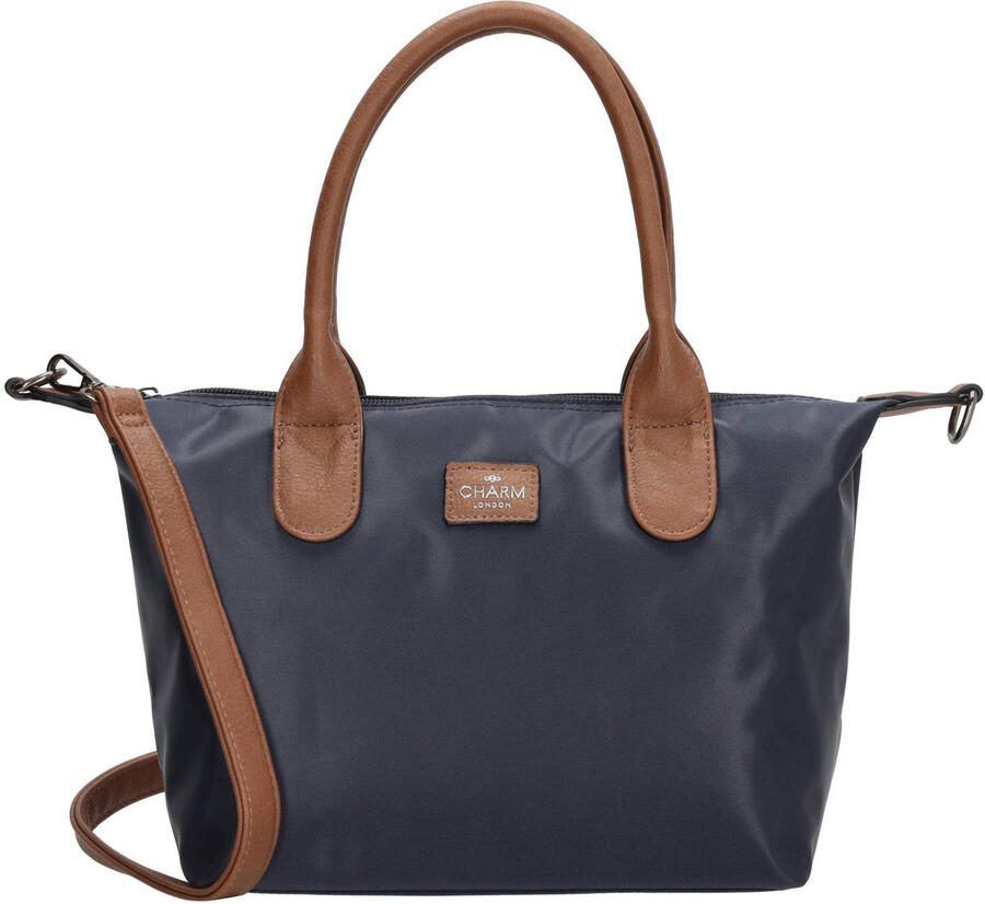 Charm London mini shopper Buckingham donkerblauw