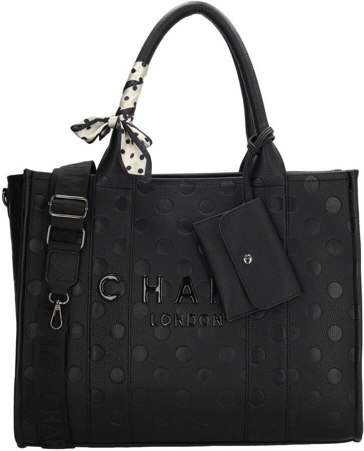 Charm London shopper Bond Avenue met stippen zwart