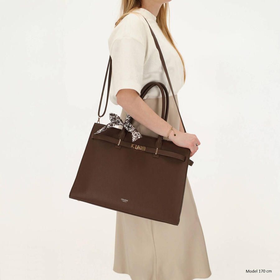 Charm London shopper The Hamptons donkerbruin - Foto 2
