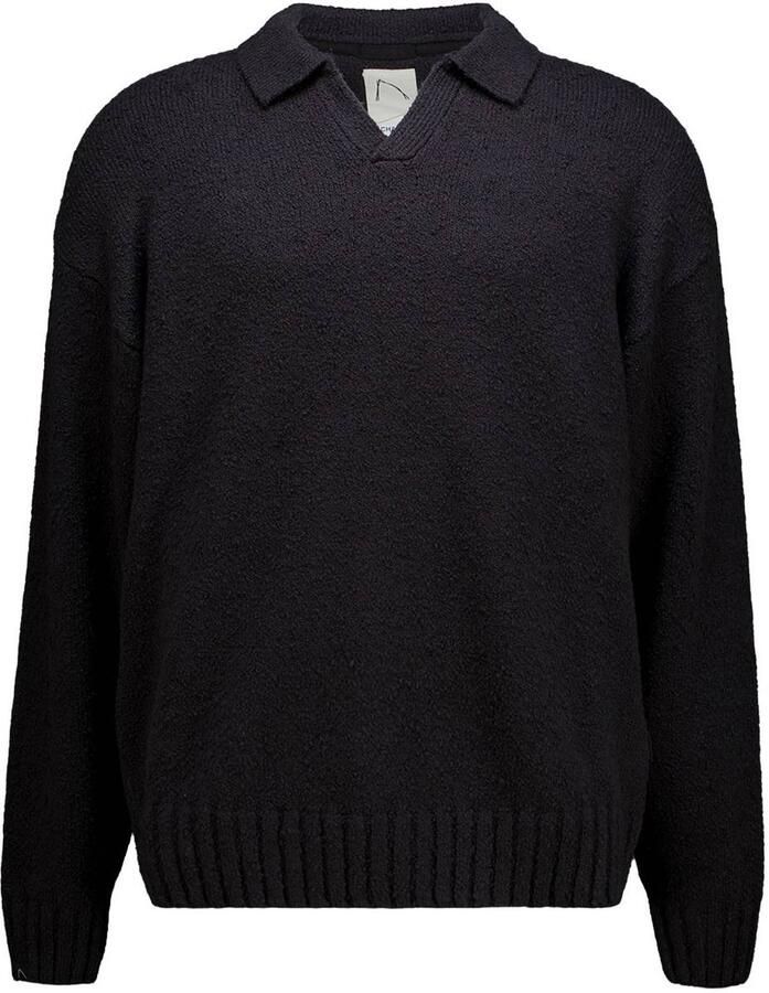CHASIN' bouclé relaxed fit gebreide trui jet black - Foto 2