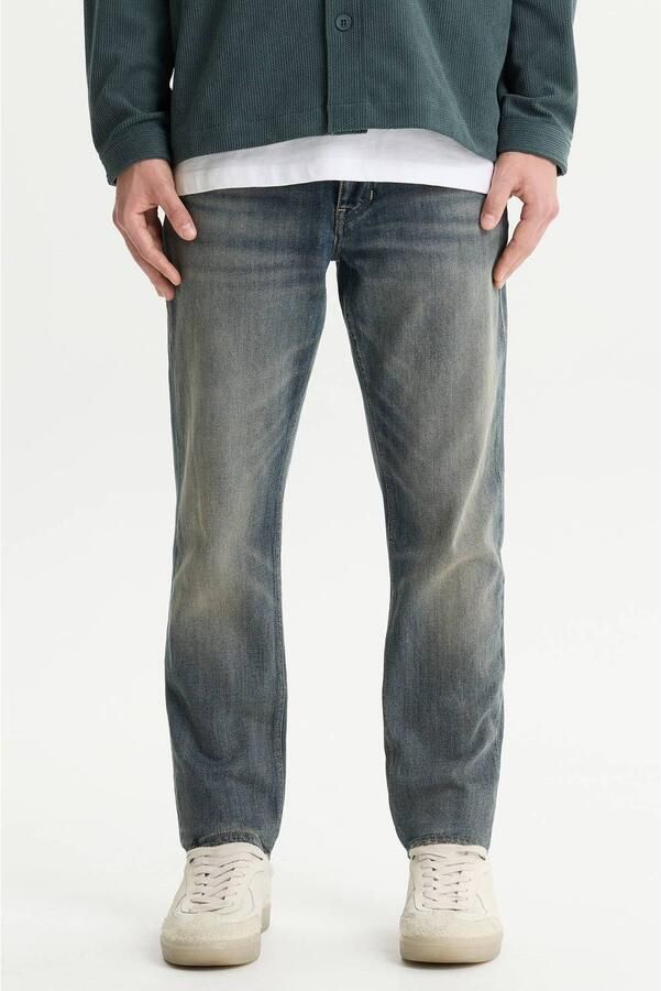 CHASIN' Evan Earth slim fit jeans mid blue denim