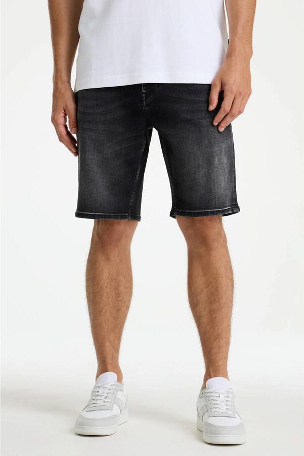 CHASIN' Evan.S Ash regular short black denim
