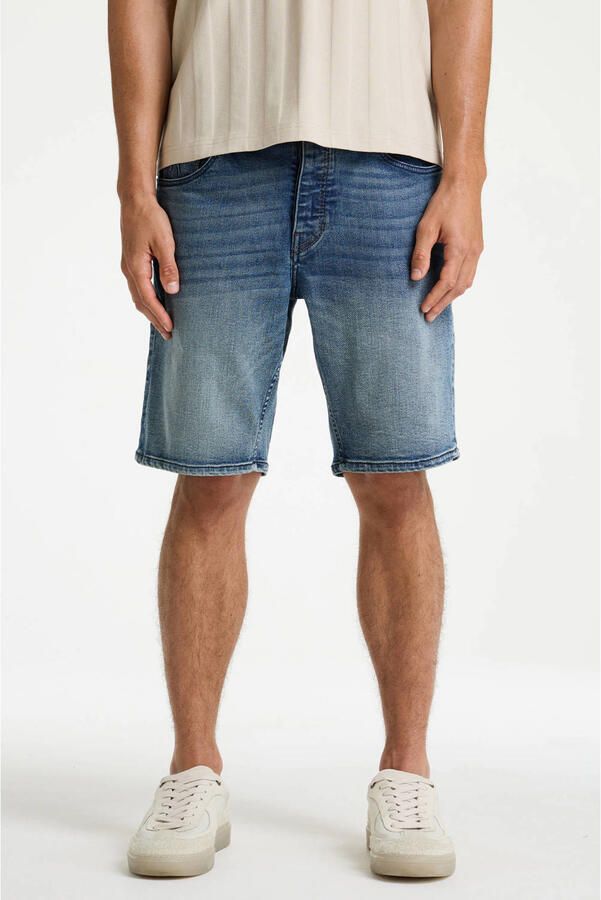CHASIN' Evan.S Tyde regular short medium blue denim