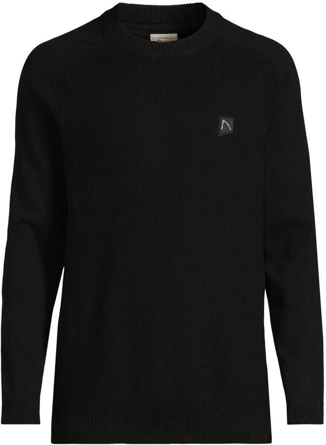 CHASIN' katoenen regular fit gebreide trui jet black