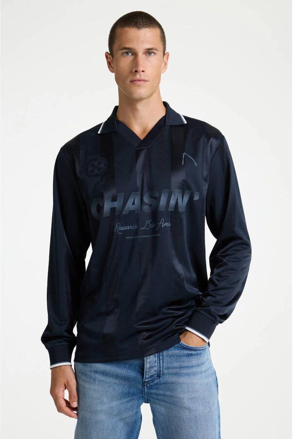 CHASIN' longsleeve donkerblauw