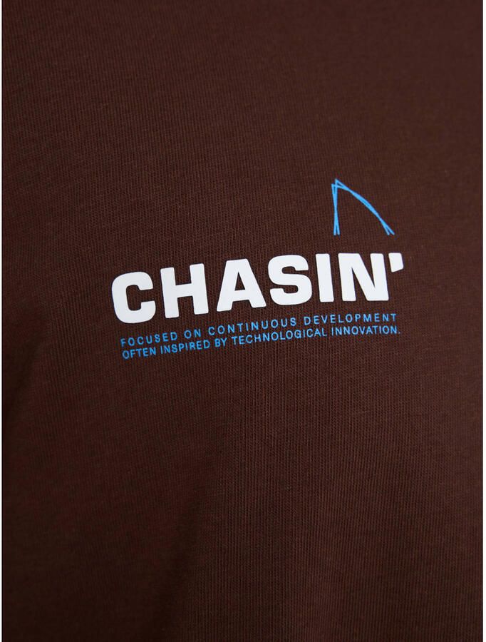 CHASIN' oversized T-shirt met backprint bruin - Foto 3