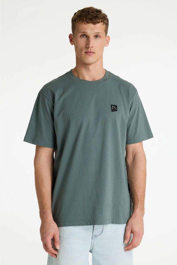 CHASIN' oversized T-shirt met backprint donkergroen