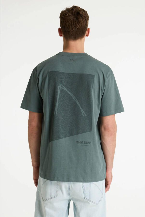 CHASIN' oversized T-shirt met backprint donkergroen - Foto 3