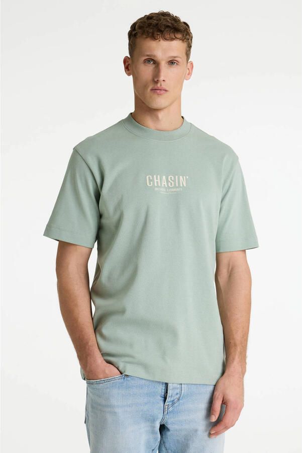 CHASIN' oversized T-shirt met backprint groen