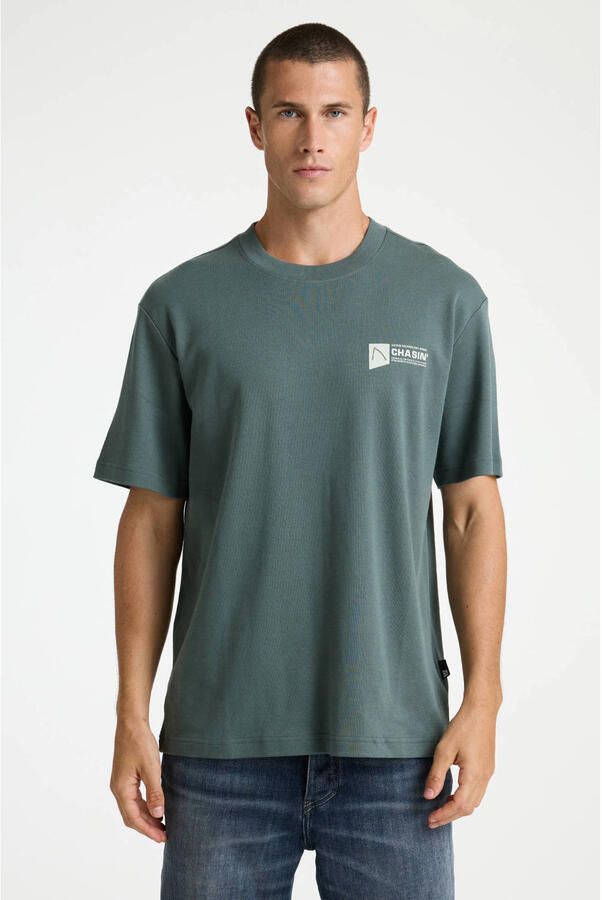 CHASIN Heren Polo's & T-shirts 52110080_ido Tee Khaki - Foto 4