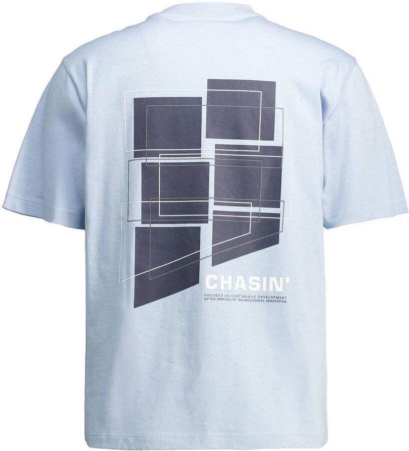 CHASIN' oversized T-shirt met backprint lichtblauw - Foto 2