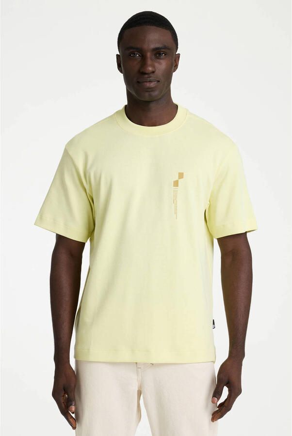 CHASIN' oversized T-shirt met backprint lichtgeel