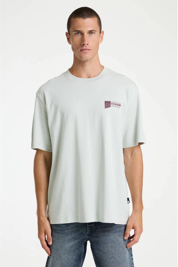 CHASIN Heren Polo's & T-shirts 52110080_ido Tee Lichtgrijs - Foto 5