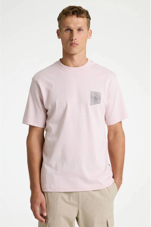 CHASIN' oversized T-shirt met backprint lichtroze