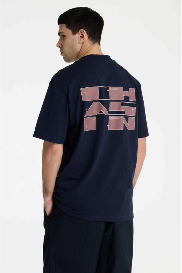 CHASIN' oversized T-shirt met backprint navy blazer - Foto 6