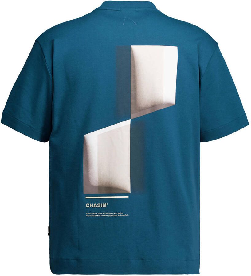CHASIN' oversized T-shirt met backprint petrol - Foto 2