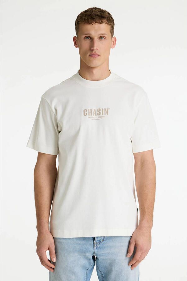CHASIN' oversized T-shirt met backprint wit