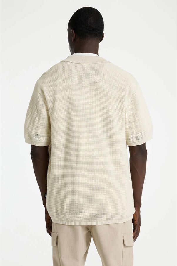CHASIN' regular casual overhemd gebreid beige - Foto 3