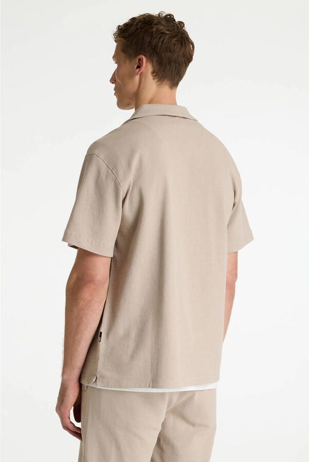 CHASIN' regular casual overhemd met textuur beige - Foto 2