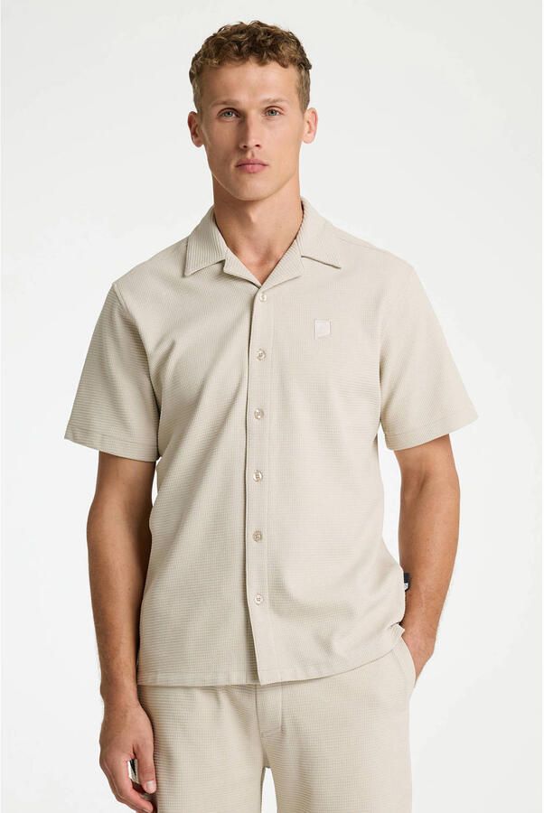CHASIN Heren Polo's & T-shirts 62120012_doby Structure Beige - Foto 5