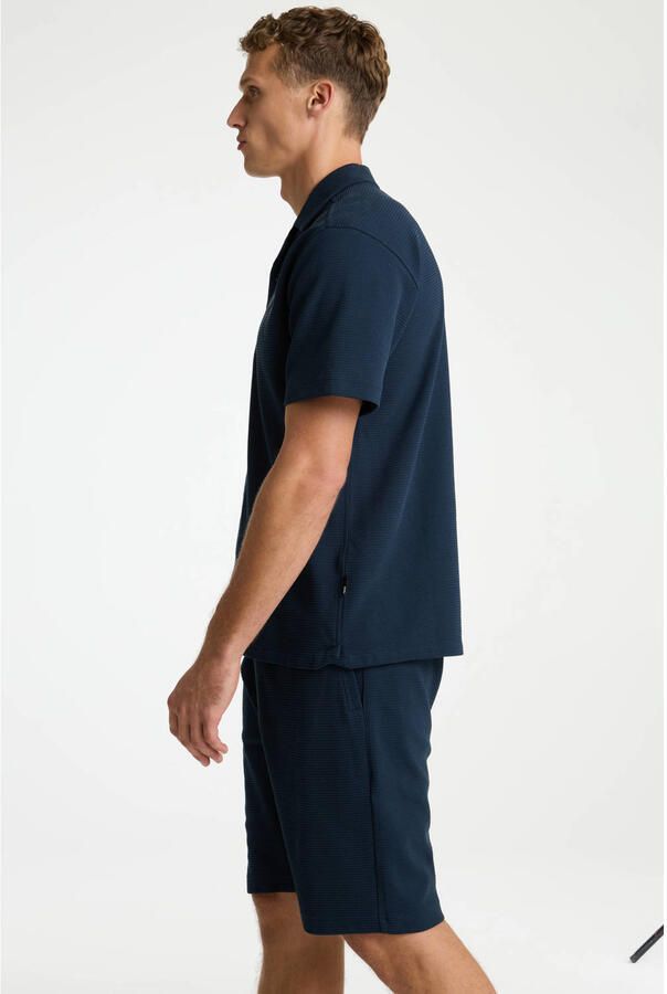 CHASIN' regular casual overhemd met textuur donkerblauw - Foto 2
